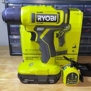 ⭐️ RYOBI 18V 3/8 Cordless Drill/Driver 1.5 AH Battery and Charger. Open Box New